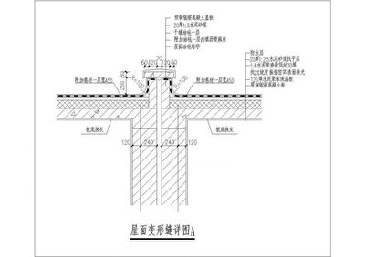 某屋面变形缝CAD完整构造全套详图